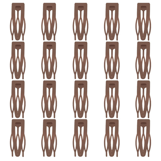 20 PCS Double Grip Hair Clips Snap Hair Clips Coffee Color Metal Hair Barrettes Women Hair Grips Hair Accessories for fine hair Salon Supplies Hair Making Hair Accessories