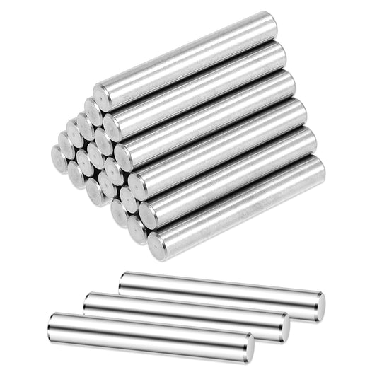 24 Pcs Stainless Steel Dowel Pin 6mm x 40mm / 1/4 Inch x 1.57 Inch Shelves Dowel Pin Shelf Support Pegs Pin Rod Fasten Elements Metal Shelf Pegs