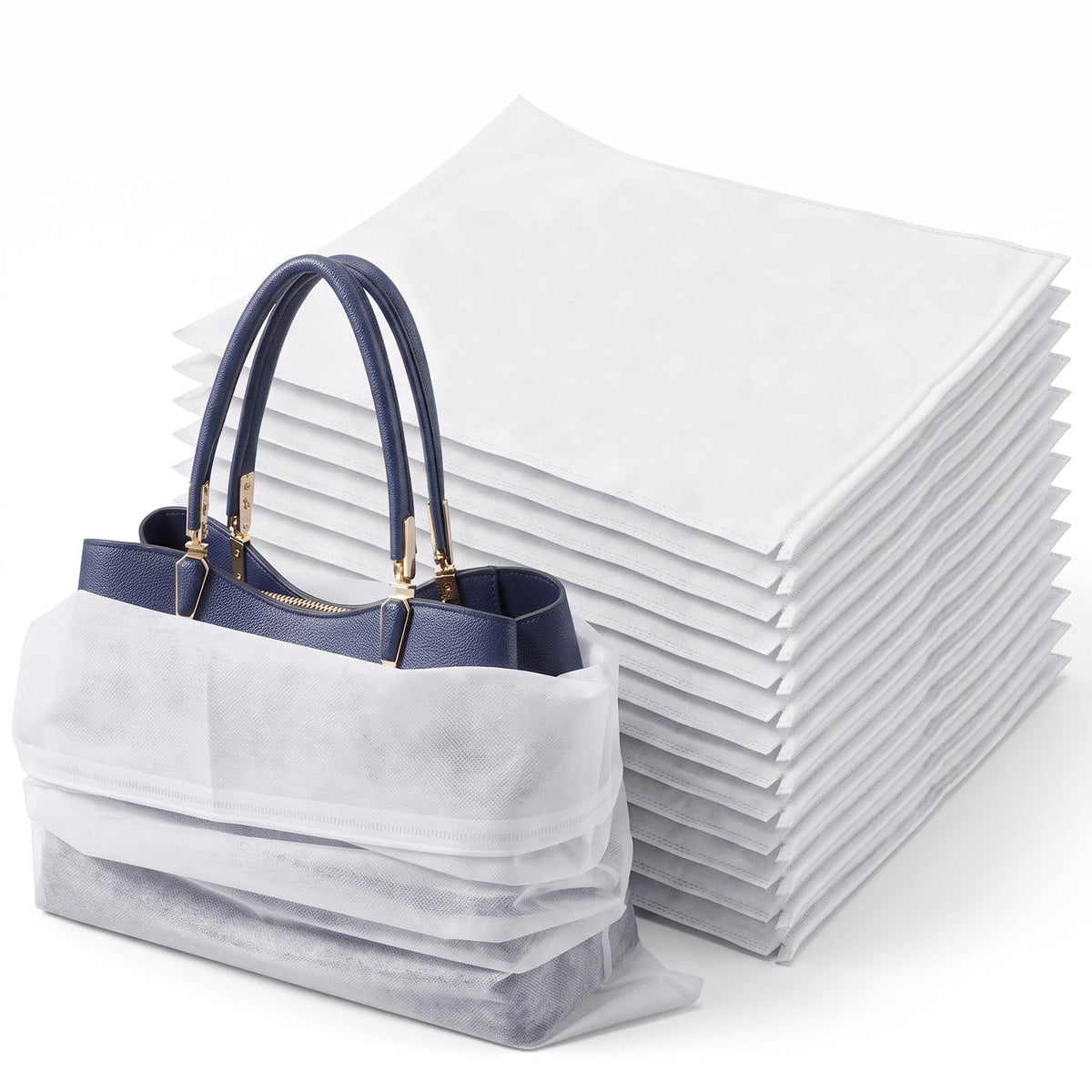 12PCS Dust Bags for Handbags, Handbag Dust Bags, Non-woven Rope Closure