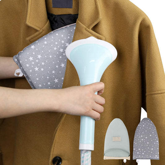 Garment Steamer Ironing Gloves,Steamer Gloves with Star Pattern,Heat Resistant Handheld Ironing Board,Travel Glove Ironing Board,Anti-Steam Mitt with Finger Loop for Garment Steamer Accessories