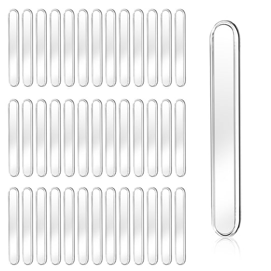 40 Pcs Self Adhesive Rubber Bumper Strip Adhesive Furniture Bumpers Soft Close Door Bumpers Clear Cabinet Bumpers Strip Cabinet Door Bumper for Door Furniture,2.48 * 0.39 * 0.06(L*W*T)