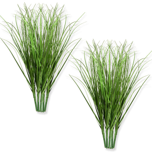 10PCS Artificial Plants Onion Grass, Faux Shrubs Wheat Grass Greenery Stems Onion Grass-Greenery Faux Greenery Stems for Home Decor, Fake Tall Grass-Plant for House Home Indoor Outdoor Office Room