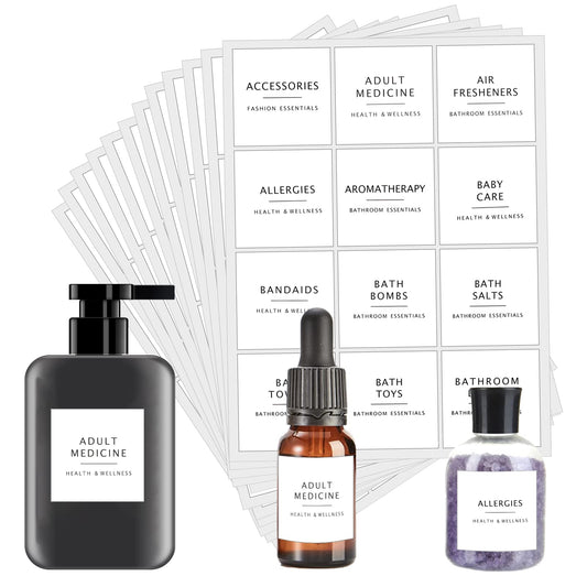 178 Minimalist Bathroom Labels for Organizing