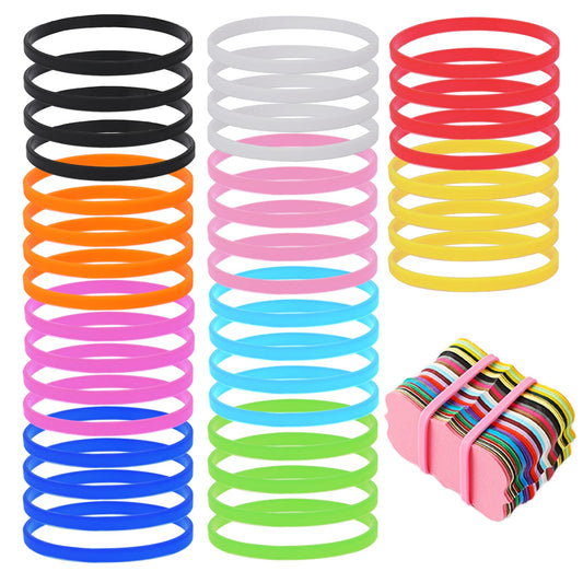 Mozeat Lens 40 PCS Silicone Rubber Bands, 4 Inches, Assorted Colors, Heavy Duty, for Bundling Bills Money Boxes Cards Crafts Home Office School Supplies