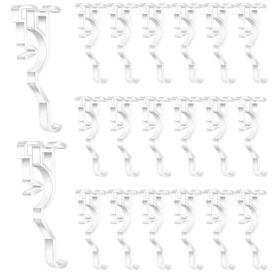 KALIONE 20 Packs Valance Clips, Clear Valance Clips for Blinds, Plastic Window Retainer Clips, Valance Clips for Windows, Hidden Blind Valance Replacement Clips Kit for Blind Valance Windows, 2.5 Inch