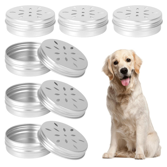 KALIONE 6 Packs Dog Scent Work Tins, Scent Training Box for Dogs, Small Dog Food Container, Agility Training Equipment for Dogs, Dog Scent Training Tools Kit, Aluminum Containers for Dog Nose Training