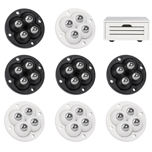 8 Packs Mini Caster Wheels Appliances Wheels, Self Adhesive Caster Wheels, Mini Caster Wheels for Small Appliances, 360° Rotation Caster Wheels, Universal Wheel for Trash Can Bins and Box(Style 3)