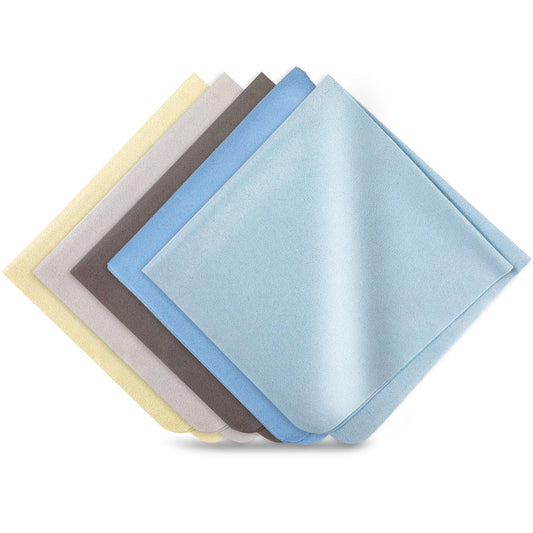 Extra Large Microfiber Cleaning Cloths Glasses Cleaning Cloth 12 x 12 Inch for Eyeglasses Lens Glasses Reusable Eyeglass Cleaner Cloths(Color C)