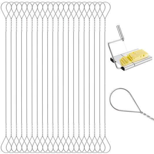 KALIONE 20 Packs Cheese Slicer Wire, Cheese Wire Replacement Kit, Butter Cutter Wire, Stainless Steel Cheese Cutter Wire, Wire Cheese Cutter, 5.7-Inch Cheese Wire Knife Kit for Slicing Cheeses Butter
