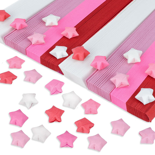 1080 Sheets Folding Star Paper Strip Gradient Color Origami Paper Double Sided Origami Strips Lucky Stars Folding Paper for Kids Students DIY Crafts