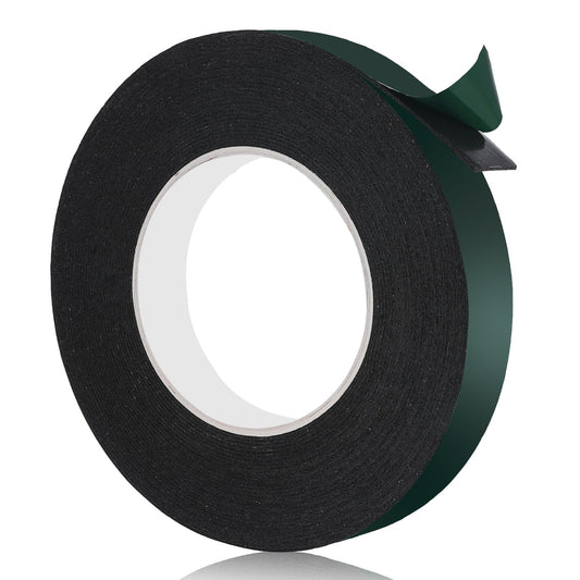 Double Sided Tape Heavy Duty Mounting Tape, 10ft Strong Adhesive Tape Waterproof Picture Hanging Strips Carpet Tape Rug Tape for Indoors and Outside, Walls, Car, Automotive, Home Office Decor, Black