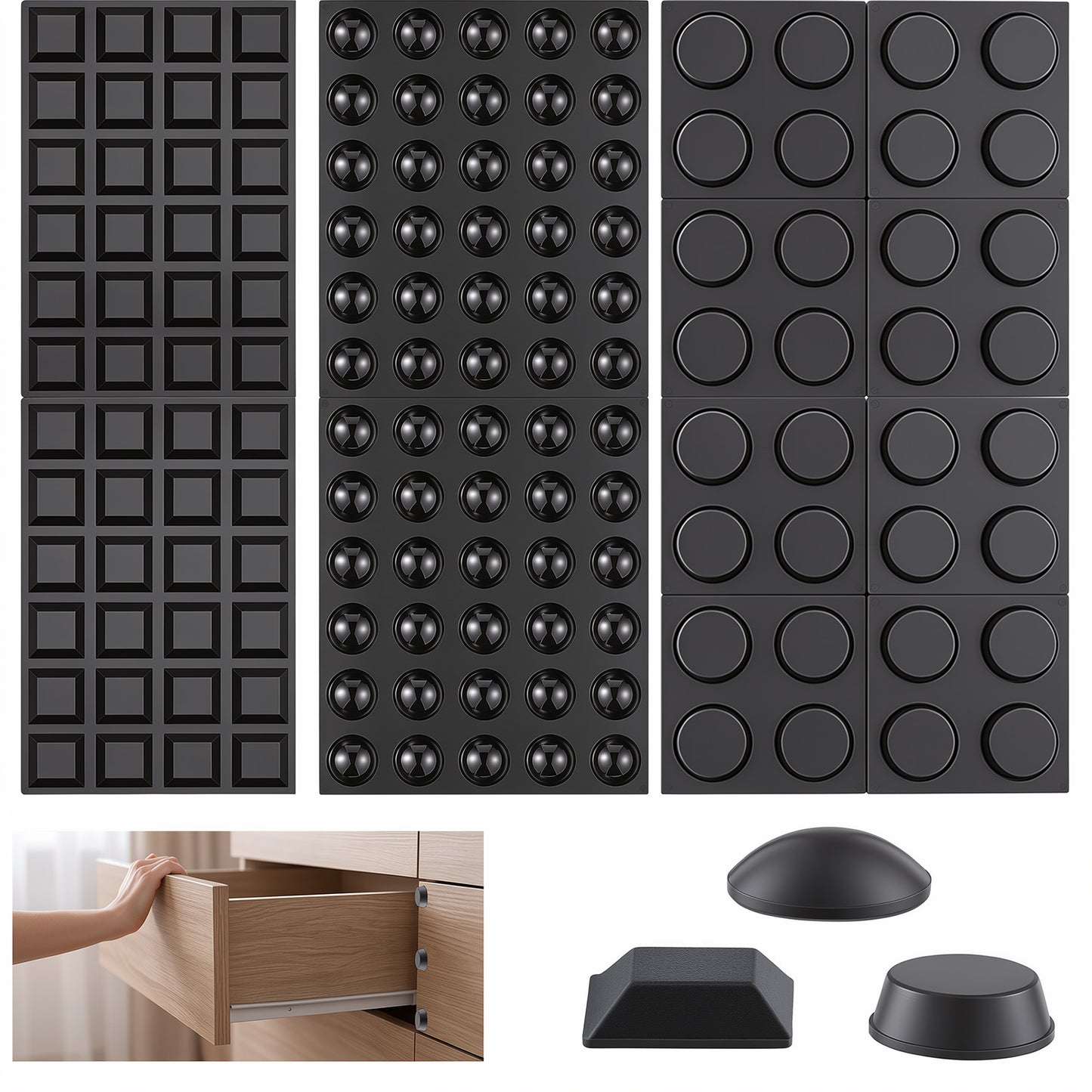 122 Pcs Adhesive Rubber Feet for Electronics