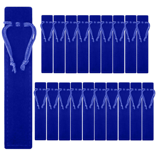 Mozeat Lens 20 Pcs Velvet Pen Pouch Pen Gift Bag Single Pen Sleeve Holder Drawstring Pen Pouch Pen Gift Bag Pencil Bag Case Multipurpose Pen Pouches for Adult Office Business Supplies
