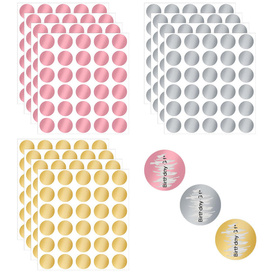 Pack of 12 Scratch Stickers, Scratch Cards Make Yourself, Scratch Labels for Sticking, Creativity, Scratch Stickers Suitable for Surprise, Postcard Gifts