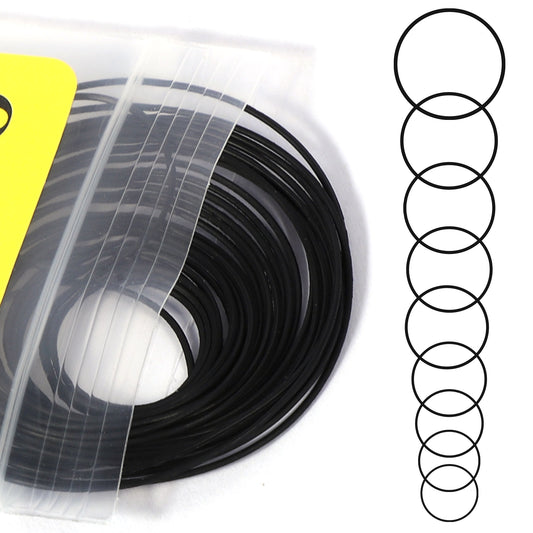 Gtziqa O Ring Watch Gasket, 28 Pcs 0.6mm Waterproof Rubber Watchs Seal Washers Watch Repair Tools for Watchs Back Cover