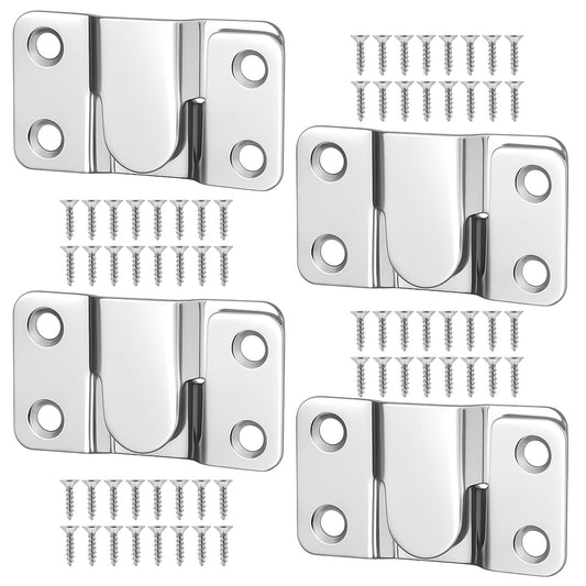 4Pairs Flush Mount Bracket with Screws, Intermeshing Heavy Duty Photo Frame Hook, 54 x 30mm Intermeshing Furniture Connector for Large Picture Display, Art Gallery Wall Mount Hardware