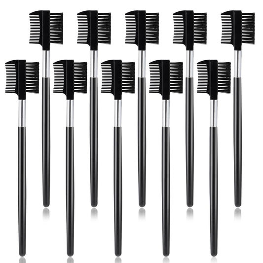 10Pcs Eyebrow Brush Comb, Eyelash Comb Applicator Tool Extension Comb Brush, Eye Brow Eyelash Brush Comb, Makeup Tool for Eyelashes Extension, Lash Seperating Combs, Eye Makeup Brush