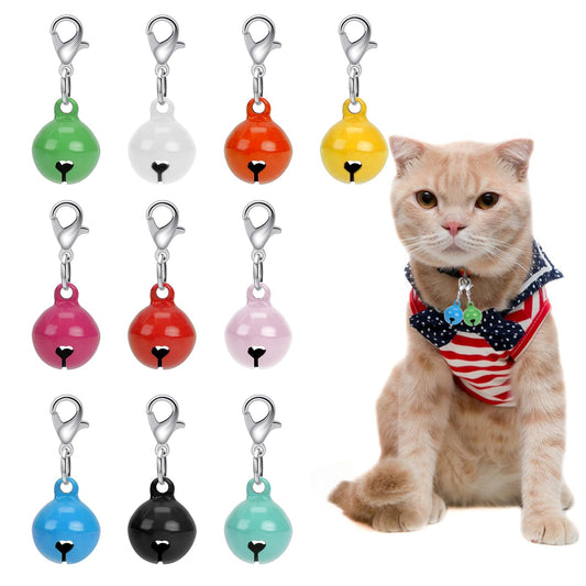 KALIONE 10pcs Cat Bells for Dogs, Cat Bells for Collars, Cat Dog Collar Bells, Bells for Cat Collars, Metal Pet Bell, Bell for Christmas Decoration
