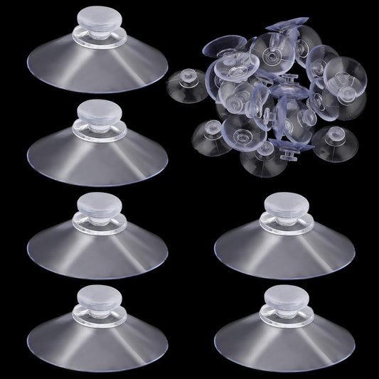 Suction Cups, 30 Pcs 20mm PVC Plastic Clear Window Suckers for Glass Without Hooks, Small Anti Slip Suction Pads Round Glass Table Top Suckers for Home Kitchen Bathroom Window Mirror Glass Door