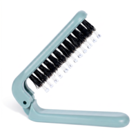 Collapsable Travel Hair Brush, Mini Travel Folding Hair Brushes Small Boar Bristle Hairs Brush for Women Purse Compact Hairbrush, Pocket Size Detangler Foldable Brushes for Any Hairstyles – Blue
