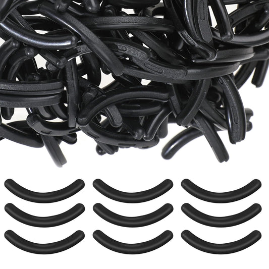 100 PCS Eyelash Curler Refills Eyelash Curler Pads Universal Eyelash Curlers Black Eyelash Curler Refill Pads Replacement Refills Pads Silicone Rubber Eyelash Curler Rubber Strips