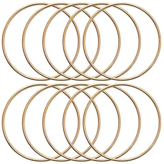 KALIONE 10 Pcs 8 Inch Metal Rings for Craft Gold Hoops Floral Macrame Hoops Rings for DIY Crafts Macrame Dream Catcher Supplies