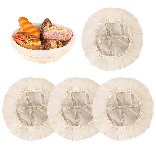 4PCS Bread Banneton Proofing Basket Cloth Liner Sourdough Banneton Proofing Basket Cloth Baking Dough Basket Cover for Baking Supplies, Round 10 in