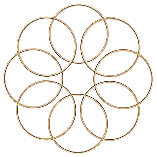 10 Pcs 6 Inch Metal Rings for Craft Gold Hoops Floral Macrame Hoops Rings for DIY Crafts Macrame Dream Catchers Supplies(Gold,2 Inch)