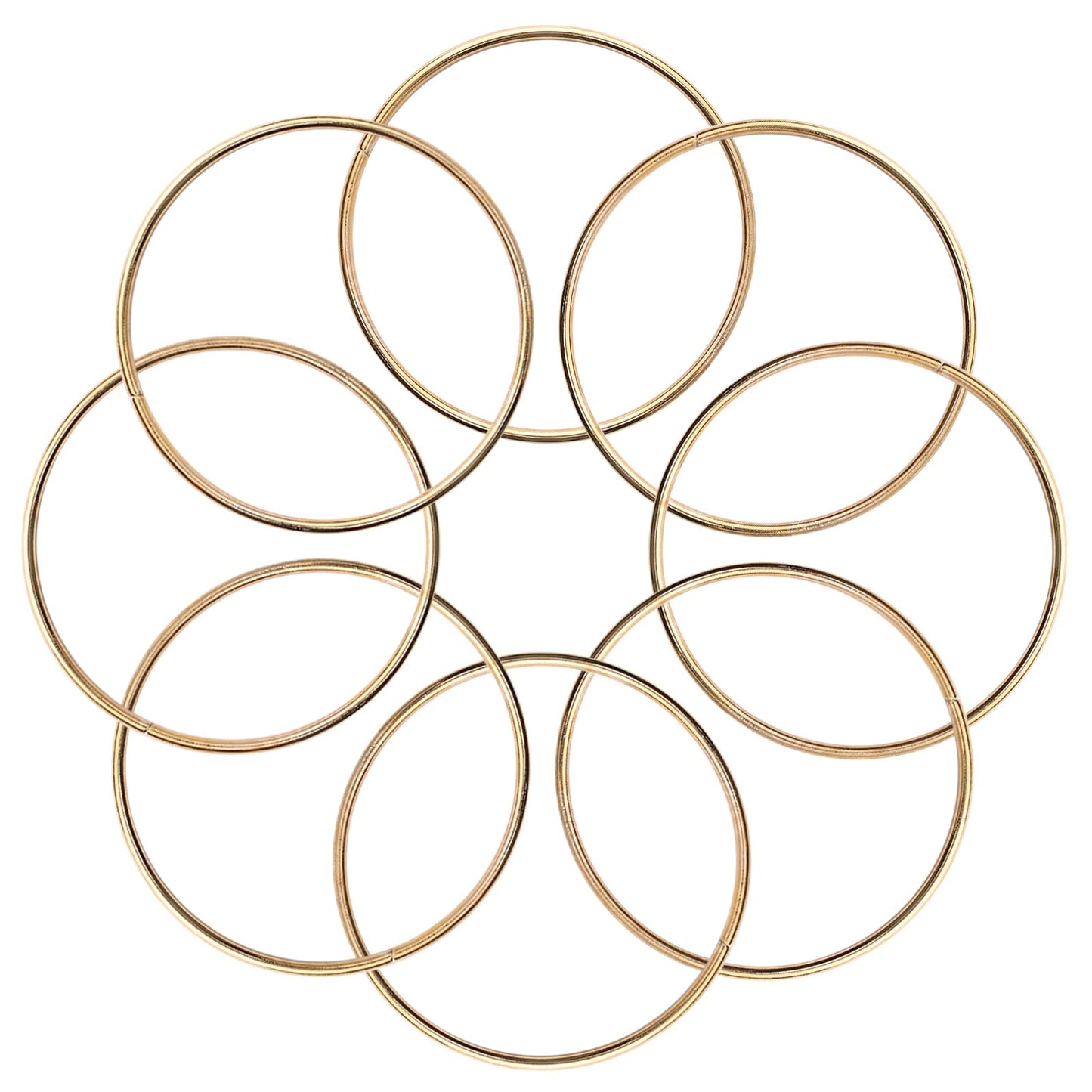 10 Pcs 6 Inch Metal Rings for Craft Gold Hoops Floral Macrame Hoops Rings for DIY Crafts Macrame Dream Catchers Supplies(Gold,2 Inch)