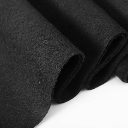 Black Felt Fabric 36" X 36" Sewing Patwork Material Large Craft Felt Roll Fabric by The Yard 1.4mm Thick Soft Felt-Sheets Woven for Art DIY Sewing Crafts Project Decorations Solid Color