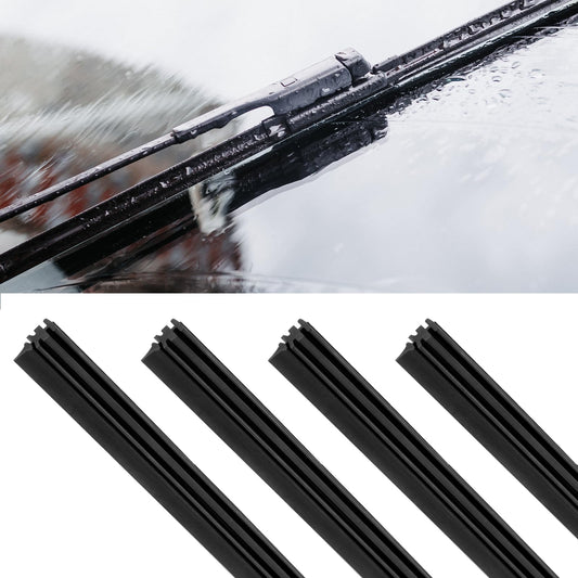 32" Wiper Blades Refill, 4 PCS Universal Frameless Windshield Wiper Replacement Adjustable Size Auto Windscreen Wiper Rubber Strip for Most Cars Buses Lorries Trucks, DIY Accessories for Vehicles