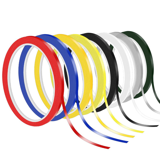 Mozeat Lens 8 Rolls Whiteboard Tape Grid Marking Tape 3mm Width Multi-Color Board Tape Self Adhesive Whiteboard Graphic Tape for Office Grid Marking School Art Warning Line, 216FT/Roll