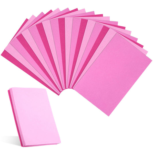 20 X 30 Cm Felt Fabric Sheets for Crafts, 18 PCS Pink Pastel Felt Sheets Thick Craft Felts Pads Non-Woven Stiff Sewing Felts Paper for DIY Art Craft Sewing Patchwork Projects Making
