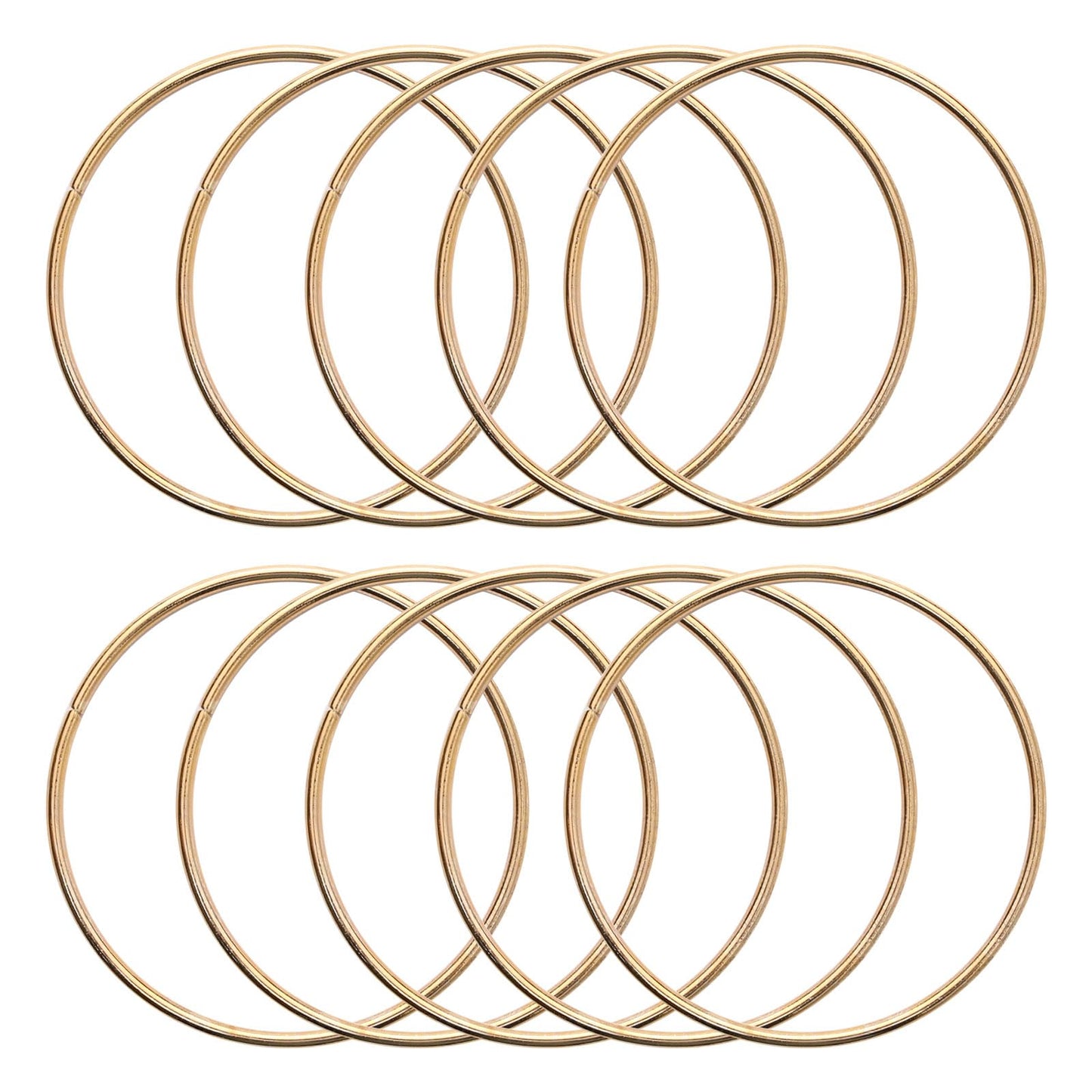 KALIONE 10 Pcs 2.5 Inch Metal Rings for Craft Gold Hoops Floral Macrame Hoops Rings Dream Catcher Rings for DIY Crafts Macrame Dream Catcher Supplies