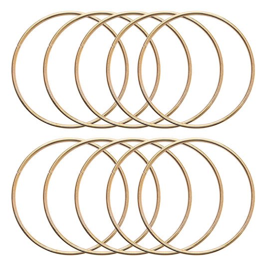 KALIONE 10 Pcs 2.5 Inch Metal Rings for Craft Gold Hoops Floral Macrame Hoops Rings Dream Catcher Rings for DIY Crafts Macrame Dream Catcher Supplies