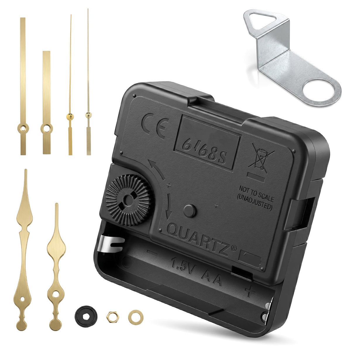 Quartz Clock Movement Mechanism, Battery Powered DIY Repair Replacement Kit