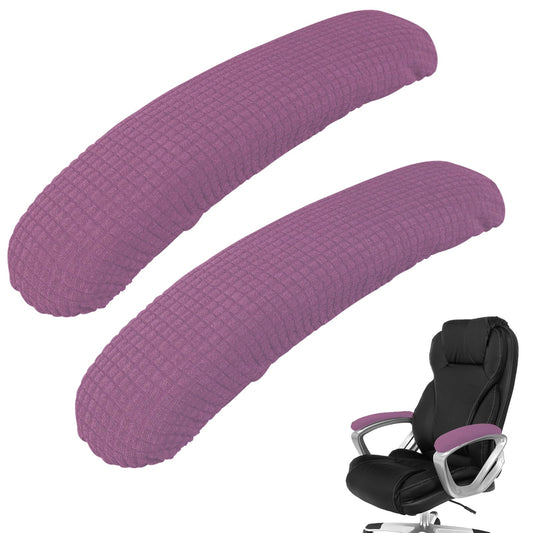 KALIONE Office Chair Arm Armrest Covers, Armrest Slipcover Pads, Removable Office Chair Cover, Chair Arm Pads Arm Protectors, Office Removable Arm Rest Covering, Elastic Chair Armrest Cover(Purple)