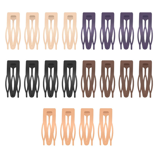 20 PCS Double Grip Hair Clips Snap Hair Clips 5 Colors Metal Hair Barrettes Women Hair Grips Hair Accessories for fine hair Salon Supplies Hair Making Hair Accessories
