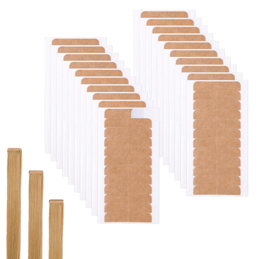 240 Pieces Hair Extension Tape Tabs, Double Sided Adhesive Tape in Tape Replacement Invisible Waterproof Lace Front Wig Tape Real Hair Extensions Supplies for Human Hair Extensions No Residue 4x0.8cm