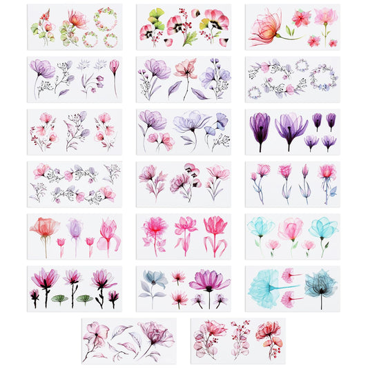 20 Sheets Tattoo Sleeves for Women,Temporary Tattoos Adult Women Fake Tattoos Flower Temporary Tattoos Stickers Fake Tattoo Stickers Temporary Tattoo Paper Waterproof Tattoo Stickers for Arm Hand Neck