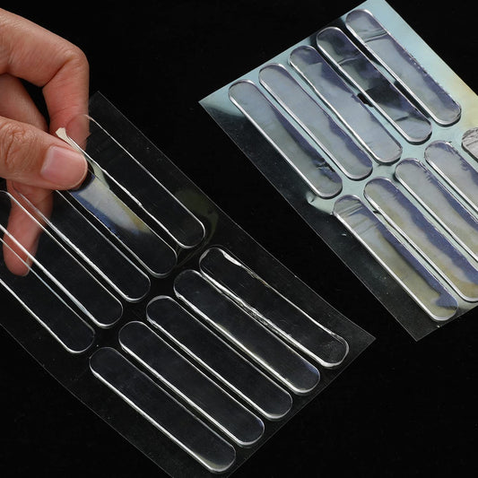 20 Pcs Clear Cabinet Door Bumper Rubber Bumper Strip Self Adhesive Rubber Bumpers Glass Table Top Anti Slip Pads Silicone Bumper Strip Furniture Bumpers for Sliding Door Cabinet Drawers