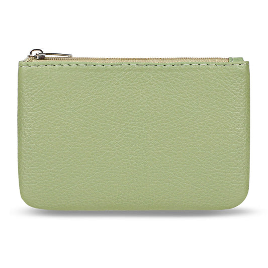 Coin Purse, Portable PU Leather Coin Purse with Zipper Coin Purse Mini Change Purse Small Coin Purse for Women Credit Card Folded Bills ID Key Headset Lipstick(Green)