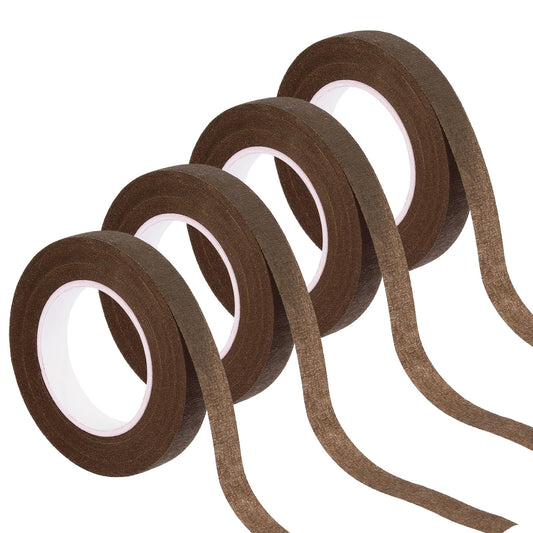 KALIONE 12mm Floral Tapes Flower Tape Florist Wraps for Bouquet Stem Wrapping, 30 Yard Floral Tape Flowers Making Craft Projects, Tape Floral Arranging Craft Wedding Bouquet(Brown)