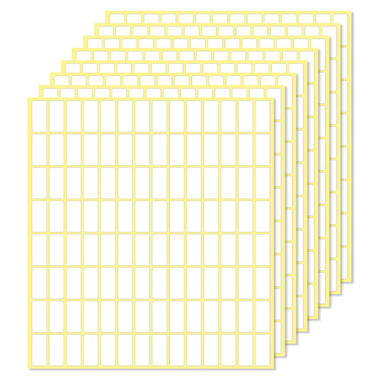3360 Pcs Matte White Label Sticker Small Sticky Labels to Write On Price Tags Stickers Removable Blank Rectangular Labels for Jars Diamond Art Boxes File Folders Envelopes