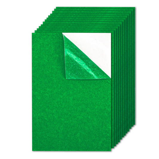 12PCS Self Adhesive Felt Sheets, Green Felt Fabric with Adhesive Backing, Stiff Sticky Felt, 11.8 x 7.9 inches Felt Sheets for Drawer Liner for Jewelry Box,Art Craft Making, DIY(A4 Size, Green)