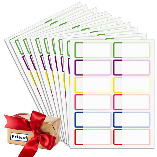120 Pcs Name Stickers for Water Bottles Baby Bottle Labels Waterproof Labels Kids Name Tags Stickers, Self-Laminating Write-on Dishwasher Safe Self-Adhesive Label Stickers for School Kitchen