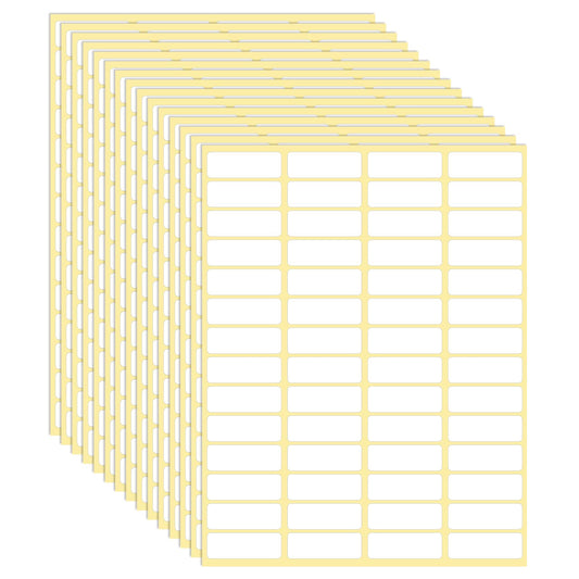 1680 Pcs Blank Label Stickers 13 X 38 mm White Writable Labels Self-Adhesive Name Labels File Folder Labels Food Labels for Jars Document School Office