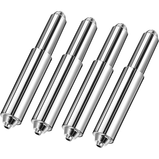 4Pcs Toilet Paper Holder Roller Toilet Tissue Holder Replacement Plastic Toilet Tissue Roll Holder Insert Bathroom Replacement Roller Spring Loaded Spindle (Chrome Big End)