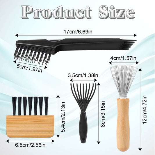 2 Pieces Hair Brush Cleaning Tool Rake Comb Cleaner Tool Double Sided Hairbrush Comb Cleaner Hair Brush Hair Remover Rake Cleaner Tool Mini Wet Hair Comb for Removing Hair Dust Dirt Home Salon Use