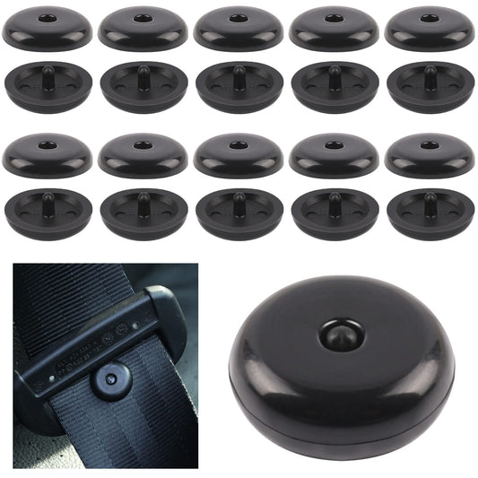 10 Sets Universal Fit Seatbelt Stopper Kit, Seat Belt Button Stop Plastic Seatbelt Buckle Stopper Button Prevent Seatbelt Clip from Sliding Down